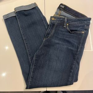 Paige Dark Washed Womens Jeans